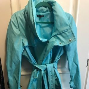 Blue trench coat